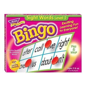Trend Enterprises: Sight Words Level 2 Bingo Game, Exciting Way To Learn New!